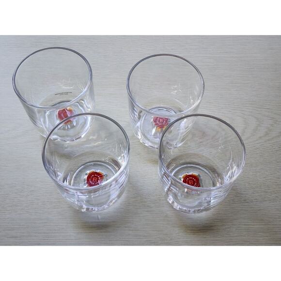 GLASSES-Old Fashion/Rocks-Jim Beam Collector-Clear-Emblem on Bottom-Set of 4 - Picture 4 of 9